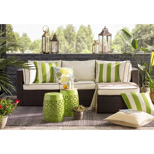 Burruss patio shop sectional with cushions