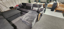 Load image into Gallery viewer, Right hand facing 105&quot; wide FIRM sleeper sofa with storage chaise, large sleeping srea