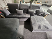 Load image into Gallery viewer, Right hand facing 105&quot; wide FIRM sleeper sofa with storage chaise, large sleeping srea