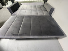 Load image into Gallery viewer, Layla Poly Velvet 70&quot; Sleeper Sofa with FULL size pull out bed DARK GRAY