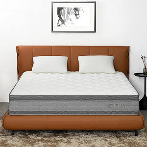 FULL Molblly 12 Inch MEDIUM Cooling Gel Multilayer Hybrid Mattress