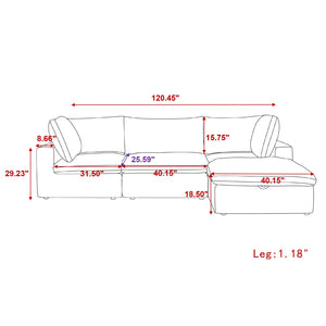 Milan large configurable modular sofa GRAY