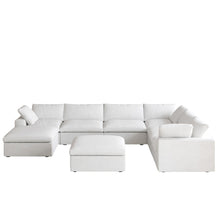 Load image into Gallery viewer, Milan large configurable modular sofa + optional arm chairs in DARK GRAY or BEIGE (custom colors can be ordered)