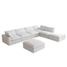 Load image into Gallery viewer, Milan large configurable modular sofa + optional arm chairs in DARK GRAY or BEIGE (custom colors can be ordered)