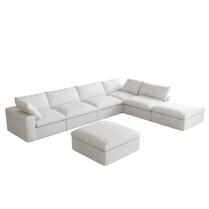 Milan large configurable modular sofa + optional arm chairs in DARK GRAY or BEIGE (custom colors can be ordered)