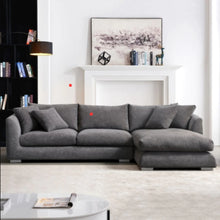 Load image into Gallery viewer, Elton 3 Seater Sofa with Chaise Right Hand Facing IVORY/GREY/LIGHT GREY