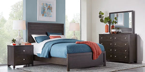 Barringer Place 5 Pc Panel Bedroom - Includes: Dresser • Mirror • 3 Pc Queen Panel Bed • Nightstand (2) (3 colours)