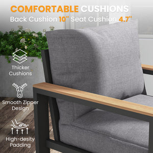 Bradley Aluminum 7-person Outdoor Sofa Seating Group With Cushions