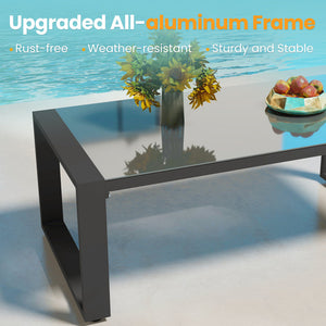 Bradley Aluminum 7-person Outdoor Sofa Seating Group With Cushions