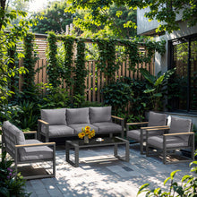 Load image into Gallery viewer, Bradley Aluminum 7-person Outdoor Sofa Seating Group With Cushions
