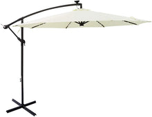 Load image into Gallery viewer, 10 ft Offset Cantilever Outdoor Patio Umbrella with Solar LED Lights
