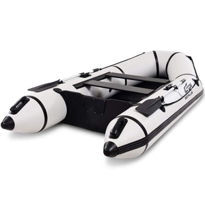 2 or 4-Person Inflatable Dinghy Boat Fishing Tender Raft Deep Bottom and Trolling Motor Transom