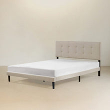 Load image into Gallery viewer, FULL Amie Upholstered Platform Bed Frame with Adjustable Tufted Headboard