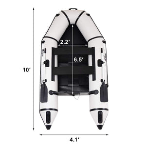 2 or 4-Person Inflatable Dinghy Boat Fishing Tender Raft Deep Bottom and Trolling Motor Transom
