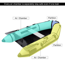 Load image into Gallery viewer, 2 or 4-Person Inflatable Dinghy Boat Fishing Tender Raft Deep Bottom and Trolling Motor Transom