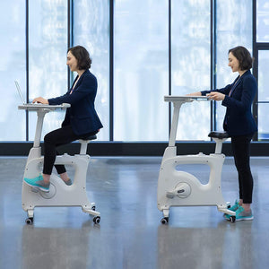 Desk Bike Stand up Folding Exercise Desk Cycle Height Adjustable Office Desk