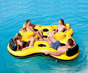101-Inch Rapid Rider 4-Person Floating Island Raft w/ Coolers | 43115E
