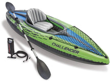 Load image into Gallery viewer, Challenger K1, 1-Person Inflatable Kayak Set with Aluminum Oars and High Output Air Pump