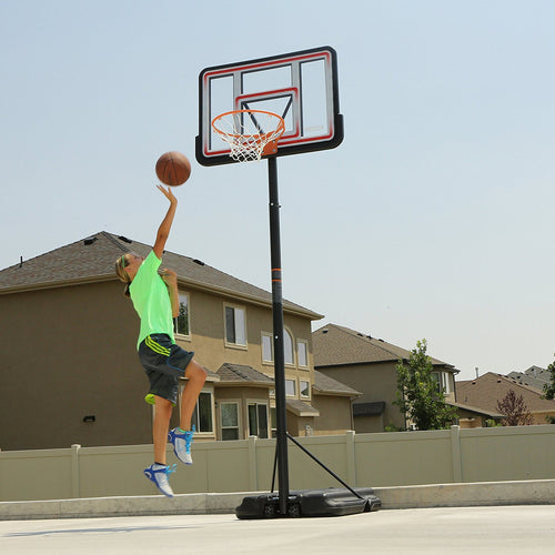 1269 Pro Court Height Adjustable Portable Basketball System, 44 Inch Backboard