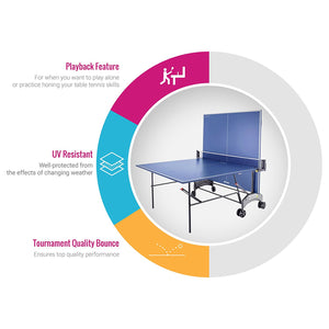 Outdoor Table Tennis Table - Axos 1 with Outdoor Cover