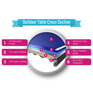 Outdoor Table Tennis Table - Axos 1 with Outdoor Cover