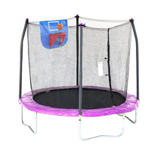 Load image into Gallery viewer, Jump N&#39; Dunk Trampoline with Safety Enclosure and Basketball Hoop, (different sizes available)