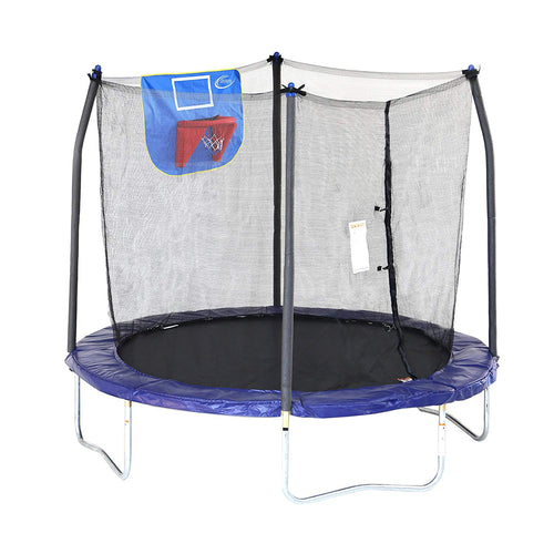Jump N' Dunk Trampoline with Safety Enclosure and Basketball Hoop, (different sizes available)