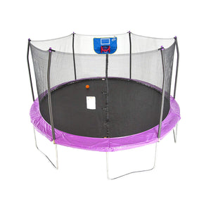Jump N' Dunk Trampoline with Safety Enclosure and Basketball Hoop, (different sizes available)