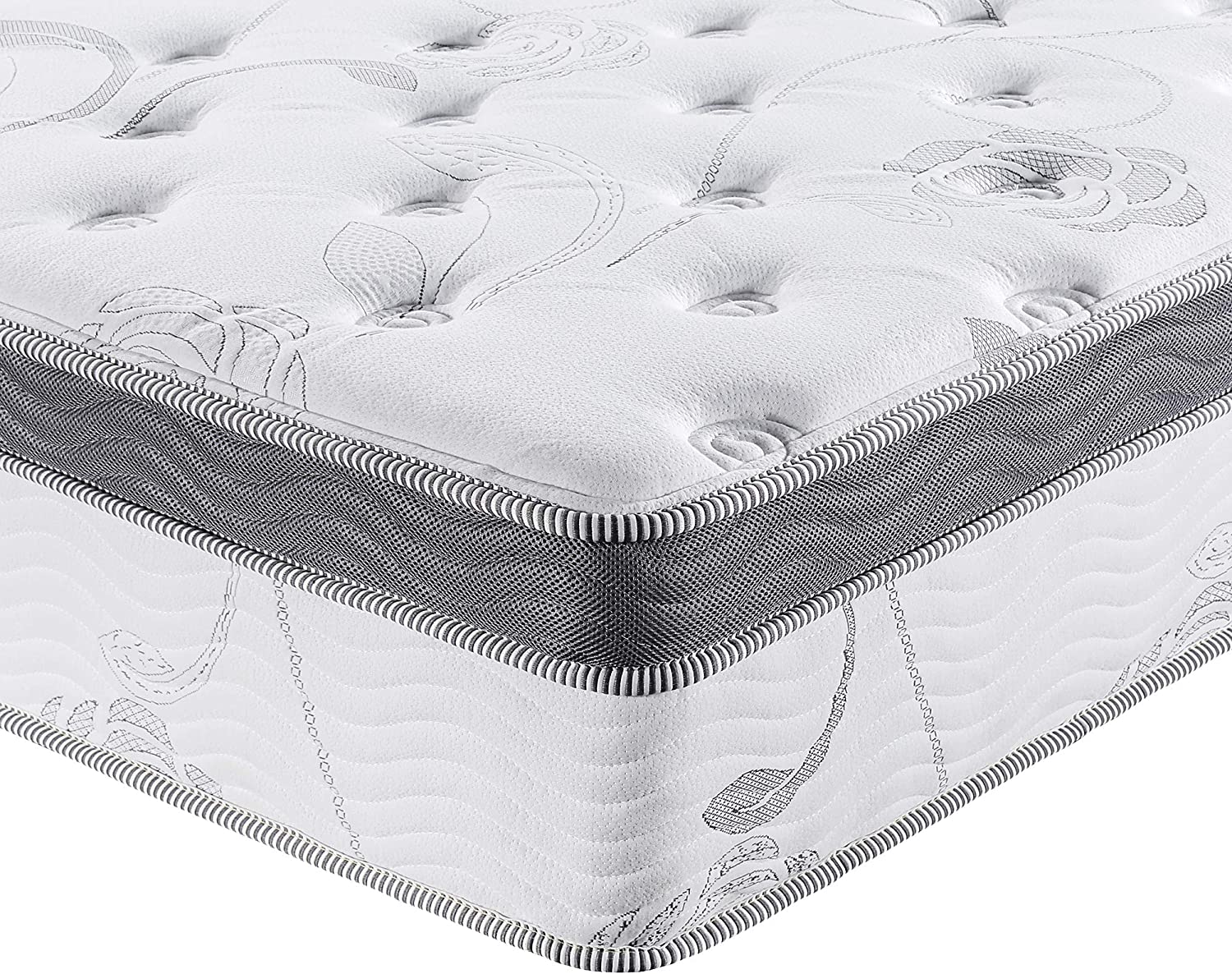 KING FIRM/MEDIUM PrimaSleep 12 Inch Multi-Layered Hybrid Mattress