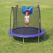 Load image into Gallery viewer, Jump N&#39; Dunk Trampoline with Safety Enclosure and Basketball Hoop, (different sizes available)