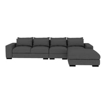 Load image into Gallery viewer, Homely large comfortable modular sofa with ottoman (GRAY) (actual colour is lighter than in picutres)