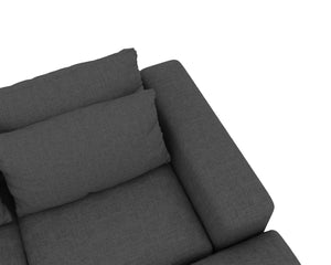 Homely large comfortable modular sofa with ottoman (GRAY) (actual colour is lighter than in picutres)