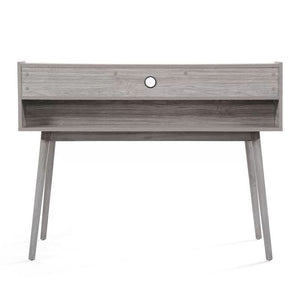 Celeste Mid Century Modern Wood Desk with Hutch and Bookcase Set