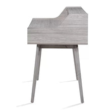 Load image into Gallery viewer, Celeste Mid Century Modern Wood Desk with Hutch and Bookcase Set