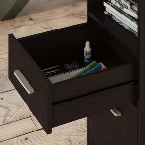 Crest Small Desk Bookcase and Pedestal Set