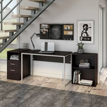Load image into Gallery viewer, Crest Small Desk Bookcase and Pedestal Set