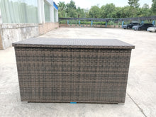 Load image into Gallery viewer, Large Outdoor Aluminum Rattan Storage Box (44 cubic feet)