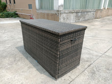 Load image into Gallery viewer, Large Outdoor Aluminum Rattan Storage Box (44 cubic feet)