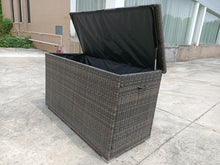 Load image into Gallery viewer, Large Outdoor Aluminum Rattan Storage Box (44 cubic feet)