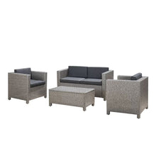 Load image into Gallery viewer, Cooper 4 Piece Rattan Sofa Set with Cushions