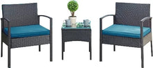 Load image into Gallery viewer, Bryant 3 Piece Rattan Conversation Set with Cushions.