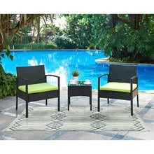 Load image into Gallery viewer, Bryant 3 Piece Rattan Conversation Set with Cushions.