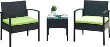 Load image into Gallery viewer, Bryant 3 Piece Rattan Conversation Set with Cushions.