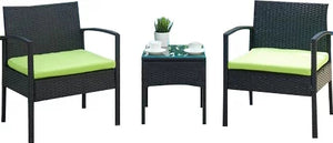 Bryant 3 Piece Rattan Conversation Set with Cushions.