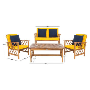 Rousa 4 Piece Sofa Seating Group With Cushions
