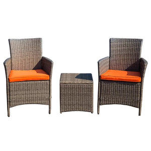 Josh 3 Piece Rattan 2 Person Seating Group with Cushions