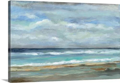 'Seashore' by Silvia Vassileva Painting Print on Canvas